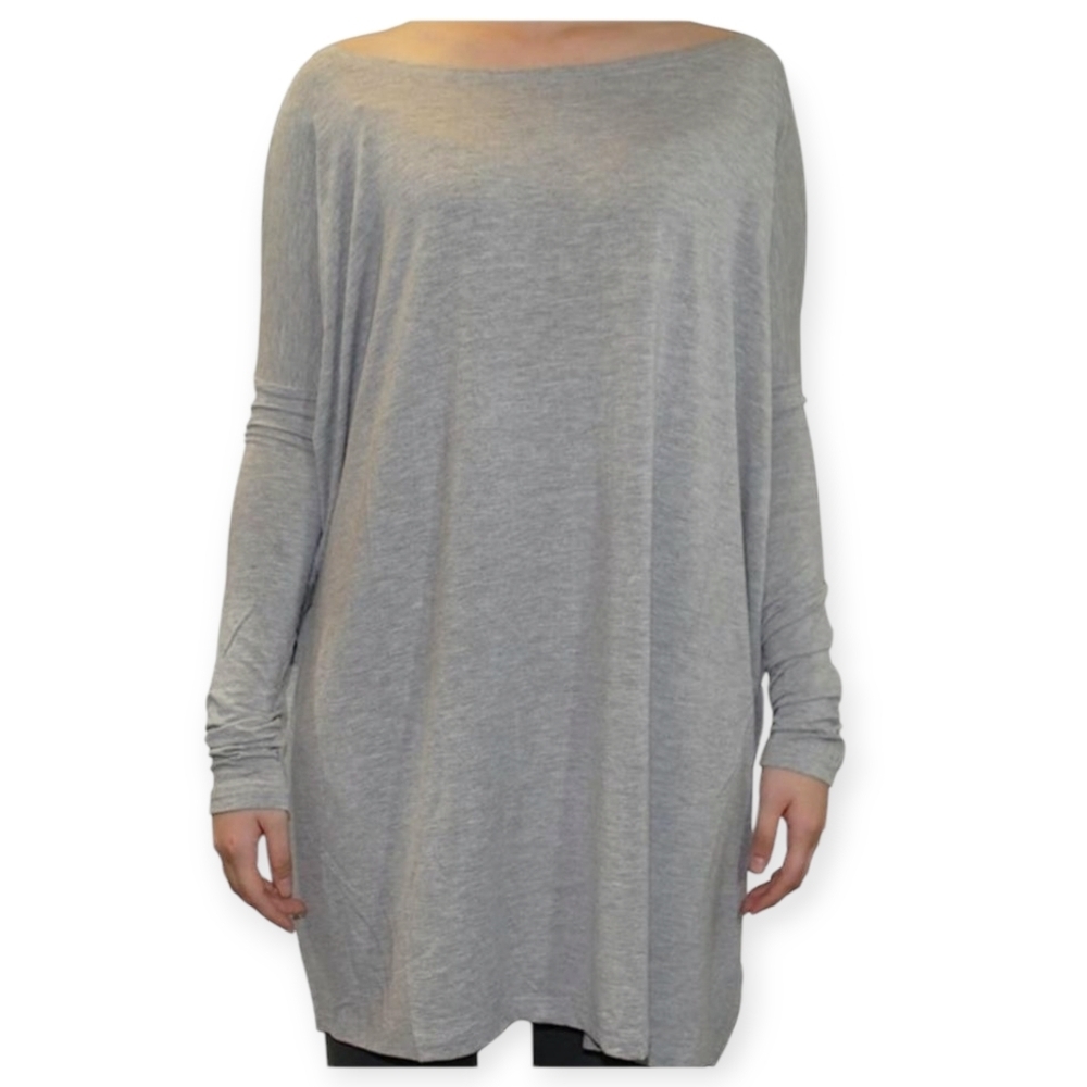 Piko 1988 Women's Long Sleeve Tunic, Gray, Size Medium